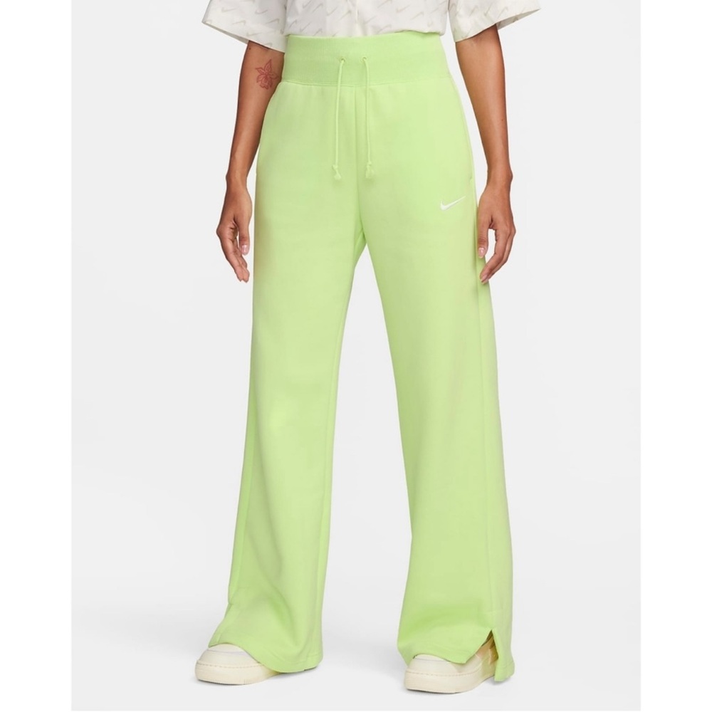 Phoenix Fleece Crewneck Sweatshirt and wide leg sweatpants set lime green - Picture 2 of 2